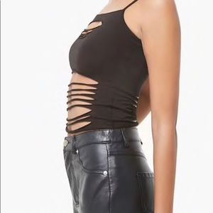DOLLS KILL KIKI RIKI BLACK RIPPED CAMI IN A SIZE M